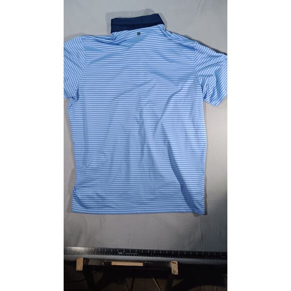 Greyson Golf Polo Shirt XXL Blue Stripe Performance Stretch Made in Peru - Picture 6 of 7